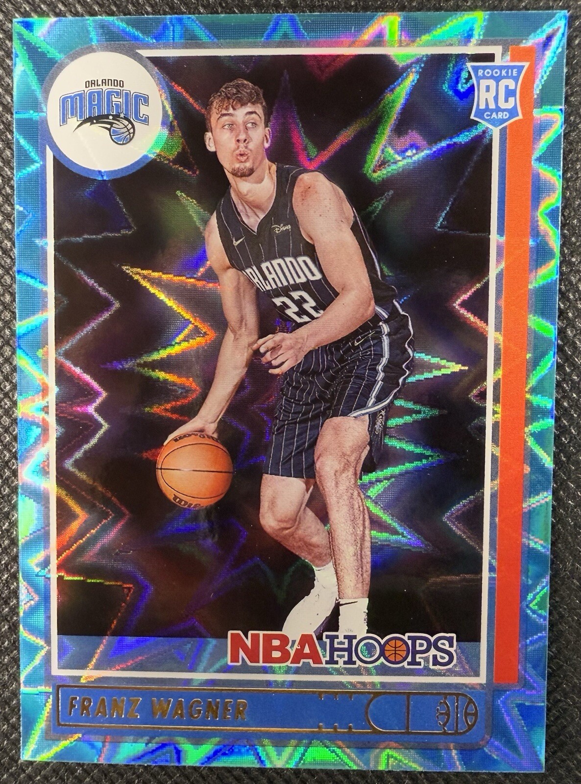 2021-22 Panini NBA Hoops Franz Wagner Teal Explosion Rookie #235 Orlando Magic