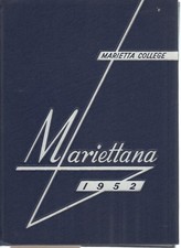 Original 1952 Marietta College Yearbook-Ohio-Mariettana