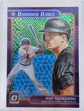 2021 Panini Donruss Optic Mike Yastrzemski Diamond Kings Green Dragon Prizm /88