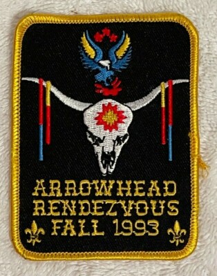 Vintage BSA Boy Scouts Patch 1993 ARROWHEAD RENDEZVOUS FALL 32 Years Old