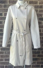 Soia And Kyo Coat Women's Cream Colored Trench Coat Sixe XL NWT