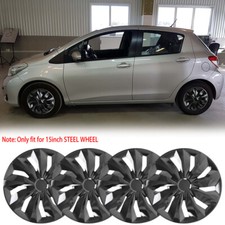 For Toyota Yaris 06-12 4X ABS 15" Hubcaps Wheel Cover Steel Wheel R15 Rim Tires