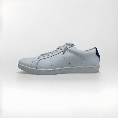 $800 Saint Laurent White Leather Sneakers size US 17, EU 50 Made in Italy