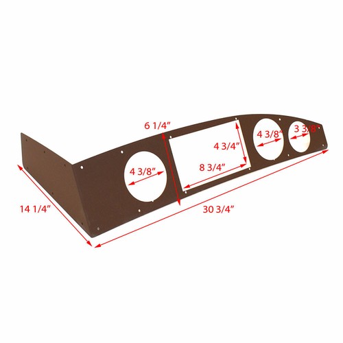 Cobalt Boat Blank Dash Panel 503172WB | 30 3/4 Inch Brown Aluminum - Foto 4 di 5