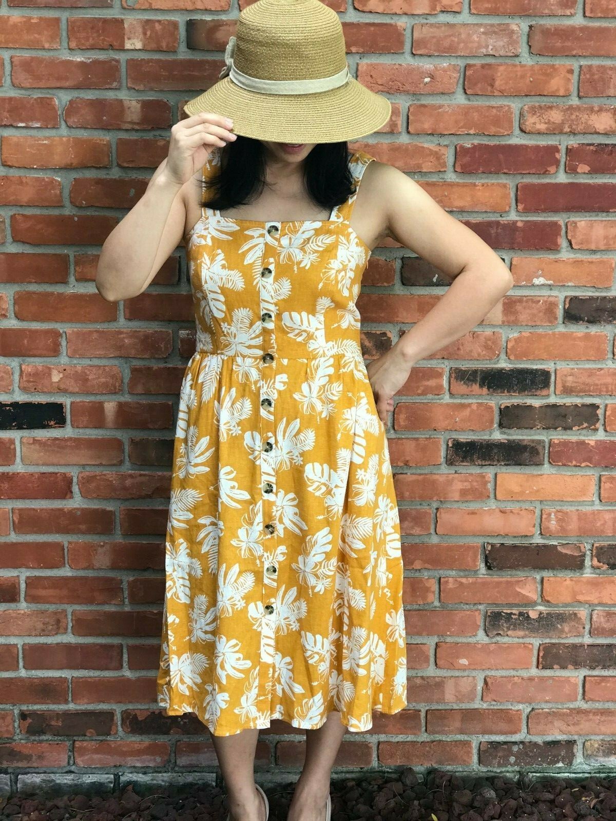 Tommy Hilfiger Women's Floral Linen Blend Sleeveless Dress image 3