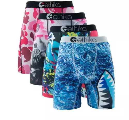 4-pak - Nowe stylowe oddychające Ethika Męskie The Staple Bokserki UK Rozmiar S-3XL - Zdjęcie 7 z 11