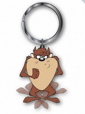 Looney Tunes Tasmanian Devil Taz 2'' x 1'' Swivel Key Chain, LICENSED NEW UNUSED