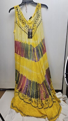 Fashion Force Women Dress Size Plus Sleeveless Embroidered Yellow 1379 | eBay Fashion Force Women Dress Size Plus Sleeveless Embroidered Yellow 1379 | eBay