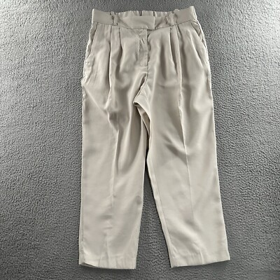 H&M Womens Pants Beige Size 14 Dress Pant Office Career Viscose Blend | eBay