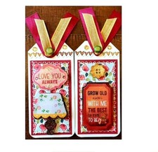 Sewn Premade Scrapbook Page/Sewn Tag Set: Love You Always