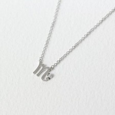 14K Solid Gold Scorpio Zodiac Constellation Charm Pendant Diamond Necklace