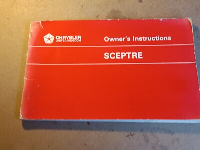Chrysler Sceptre Bj 1973 Betriebsanleitung. Gutes sauberes Exemplar. Einige Service Hist