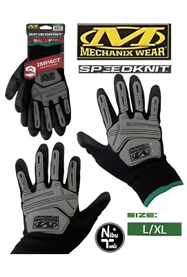 MECHANIX WEAR SPEEDKNIT Gloves  IMPACT PROTECTION -  1 pair - size L  / XL