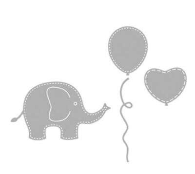 Rayher Stanzschablonen Set: Baby Elephant, 2,1-8,5cm, 4 Teile