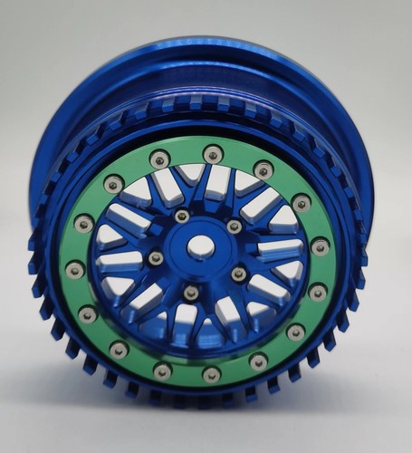 E-VIRATRUE 2.2/3.0''Alu Wheel For Losi Tenacity TT PRO&Lasernut 1/10 Blue 1pcs - Picture 27 of 35