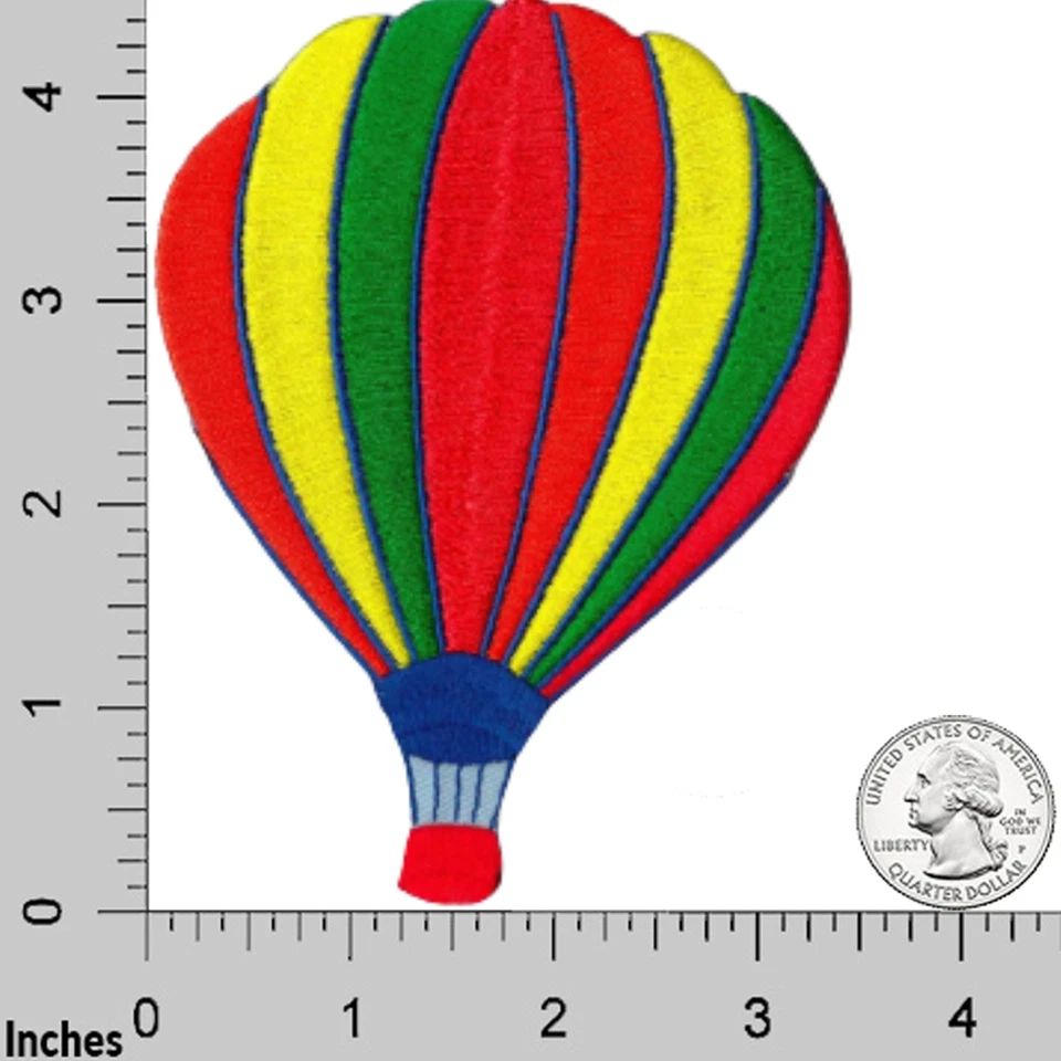 Large Hot Air Balloon (2-Pack) Iron On Patch - 2 Colors! - Image 4 of 4