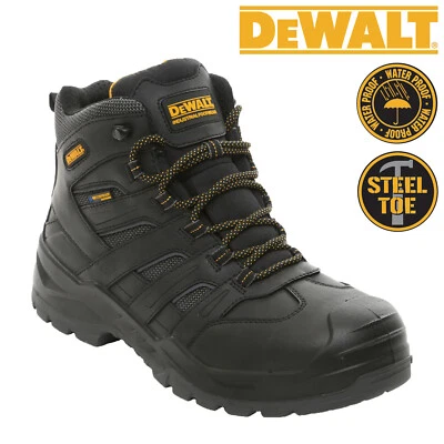 DeWalt Murray Black Waterproof Wide Fit Steel Toe Cap Safety Work Boots UK 6-12