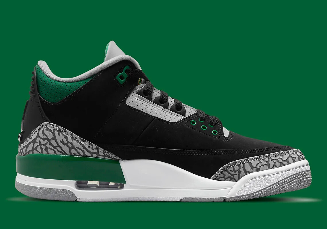Nike Air Jordan 3 Retro Pine Green Black Sneakers OG 398614/CT8532