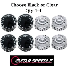 Guitar Or Bass Volume Tone Control Speed Dimebag Knobs Black or Clear