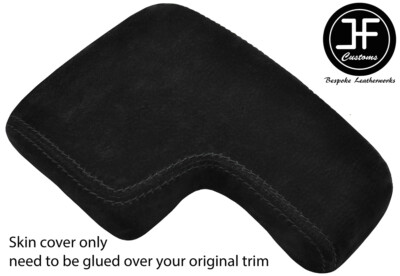 BLACK STITCHING SUEDE ARMREST LID COVER FITS ALFA ROMEO BRERA 2006-2011