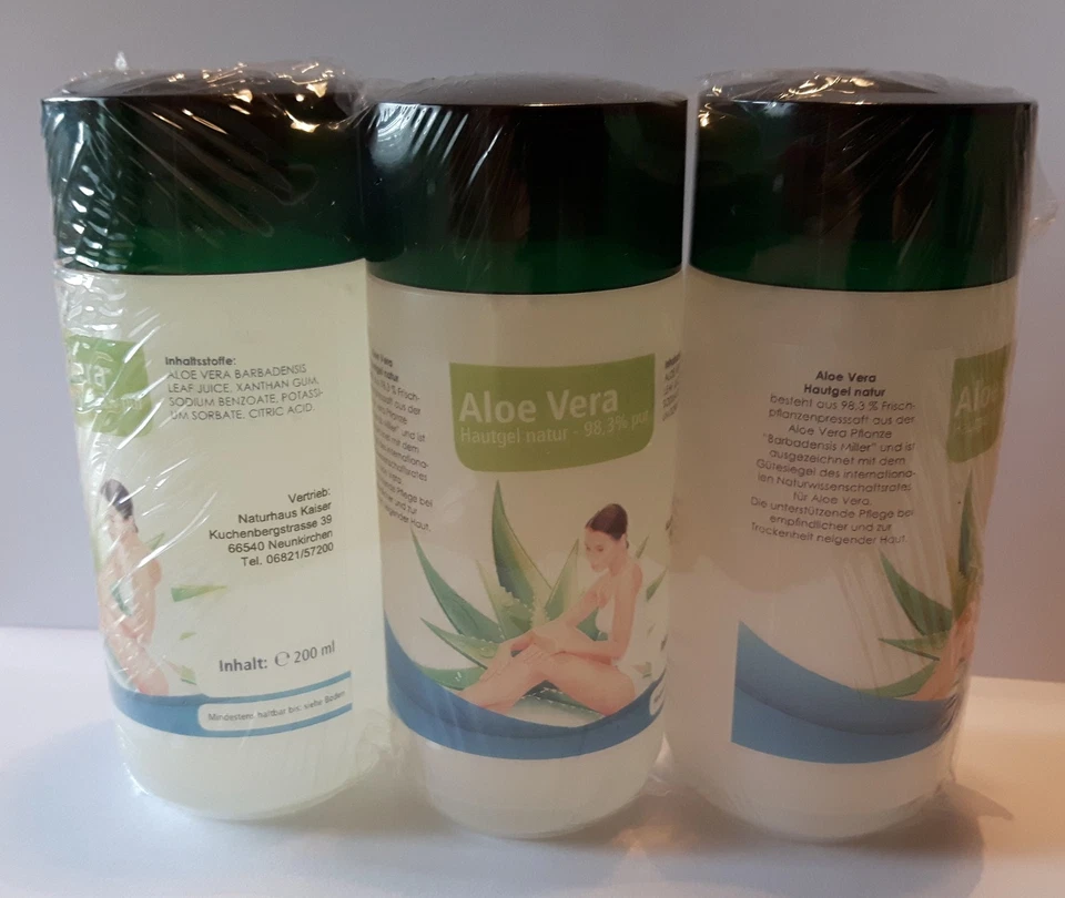 Aloe Vera Hautgel von Medicura 98,3% 3 x 200ml