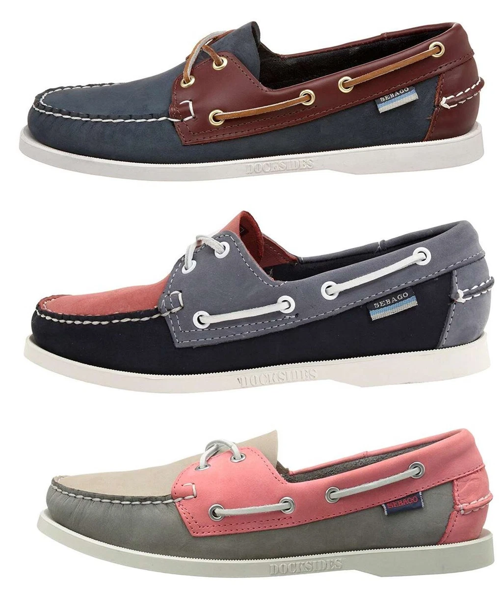 Sebago Docksides Women Spinnaker 2-Eye Slip Suede Boat Shoes | eBay