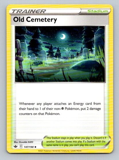 2021 Pokemon Card Chilling Reign Old Cemetery 147/198
