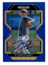 TYLER STUART 2022 PRIZM DRAFT PICKS ROOKIE BLUE PRIZMS AUTO RC#33/99 BF1341