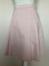 EMILIO VALENTINO   PINK  STRIPED  SKIRT     A -LINE    SIZE M  UK12-14