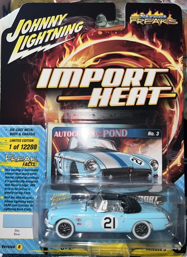 Johnny Lighning 1/64 Street Freaks Import Heat 1963 MG MGB White Lightning !!