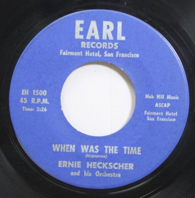 Hear! Jazz 45 Ernie Heckscher - When Was The Time / Wave On Earl
