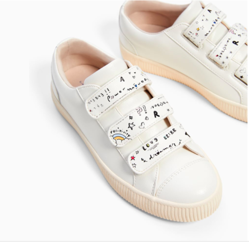 zara lettering sneakers