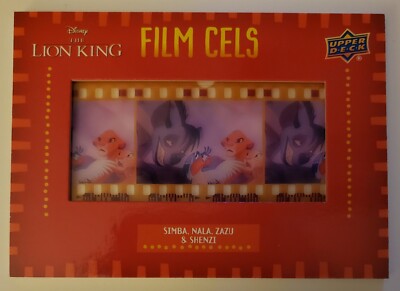 2020 Upper Deck Disney The Lion King Film Cels Simba, Zazu, Nala, Shenzi #F-10. 