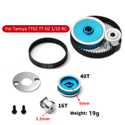 RC Car Belt Drive Transmission Gear System For Tamiya TT02 TT-02 1/10 Upgrade