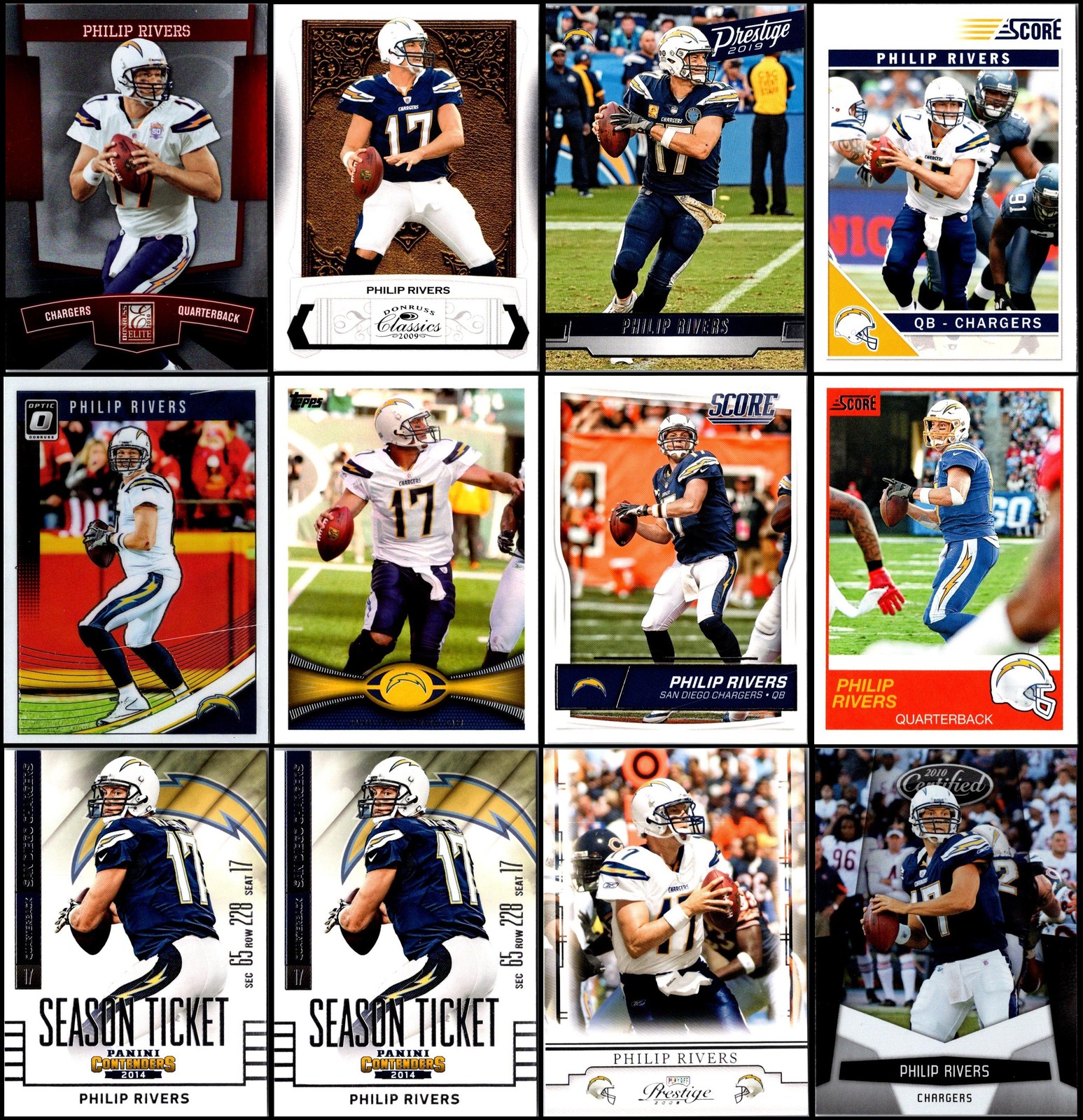 Philip Rivers (67) Card Lot - GOING, GOING… ALMOST GONE! DON’T WAIT!