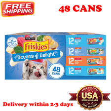 Purina Friskies Ocean of Delight Gravy Variety Pack, Wet Cat Food, 5.5oz 48 Can