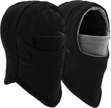 Balaclava Ski Mask 2 Pcs - Windproof Warmer Fleece Adjustable Winter Mask for Me