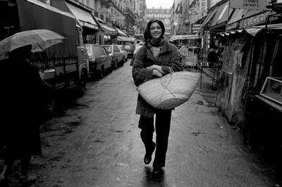 Anny Duperey. In Paris, in a street, the actress and novelist Anny- Old Photo 2