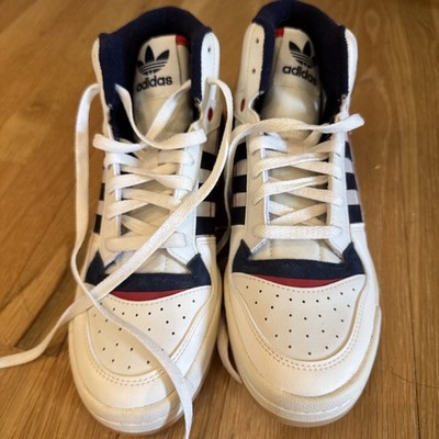Adidas Forum Exhibit Mid Off White/Collegiate Navy US Men Size 7