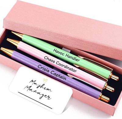 Fancy Pens Sets for Women Office Chaos Coordinator Gifts for Friends Boss Gifts
