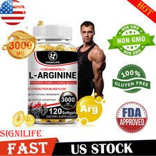 Nitric Oxide Booster L-Arginine, L-Citrulline 3000mg 120 Caps HIGHEST POTENCY