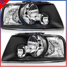 Headlights Assembly Replacement HeadLamps Left+Right For Ford Expedition 2003-06