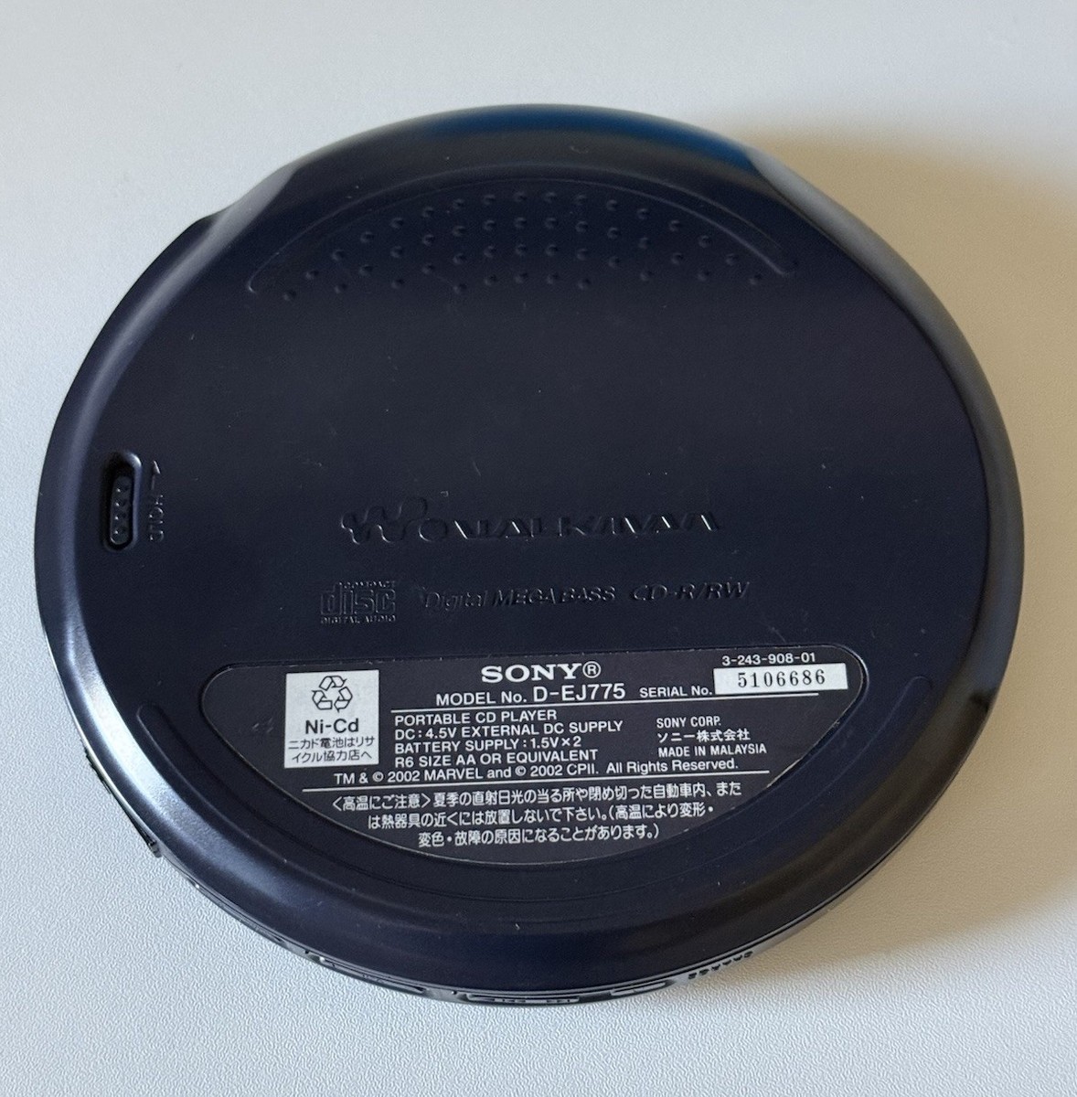 SONY D-EJ775 M7 Portable CD Player Spider-Man Edition | eBay