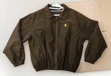Vtg University Of Wyoming Mens Bomber Jacket Size L Full Zip Embroidered A1