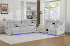 Zeus Fabric Electric Recliner Sofa Set 3+2 Seater With Bluetooth-LED-USB