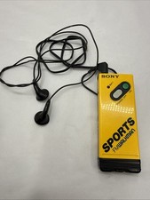 Sony Sports FM Walkman SRF-5 Stereo Radio Yellow Tested, powers on