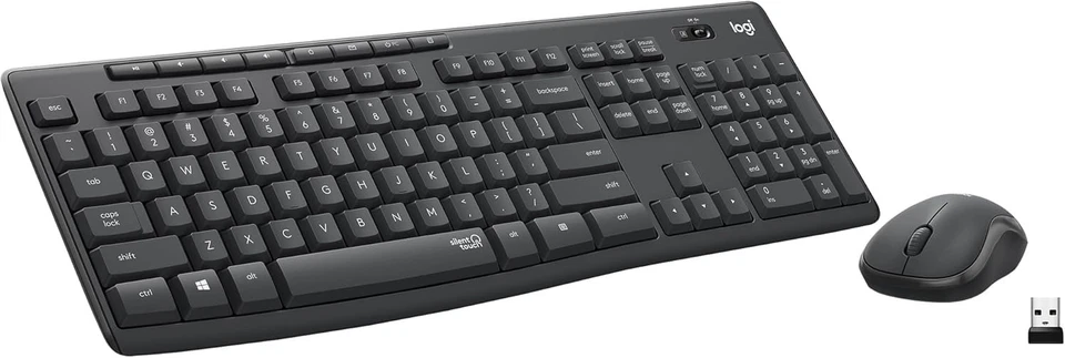 Logitech MK295 Wireless Mouse & Keyboard Combo with SilentTouch Numpad Graphite - Image 3 of 4