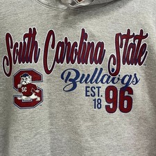 NEW South Carolina State Bulldogs Hoodie Sweatshirt Grey Unisex XL