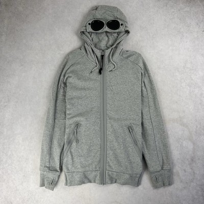 CP Company Full Zip Goggle Hoodie Medium Jumper Grey Sweatshirt Jacket 6262