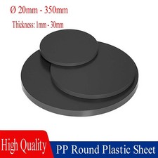 Black PP Plastic Laser Cut Circle Discs Various Custom Size Cut Thick 1mm-30mm